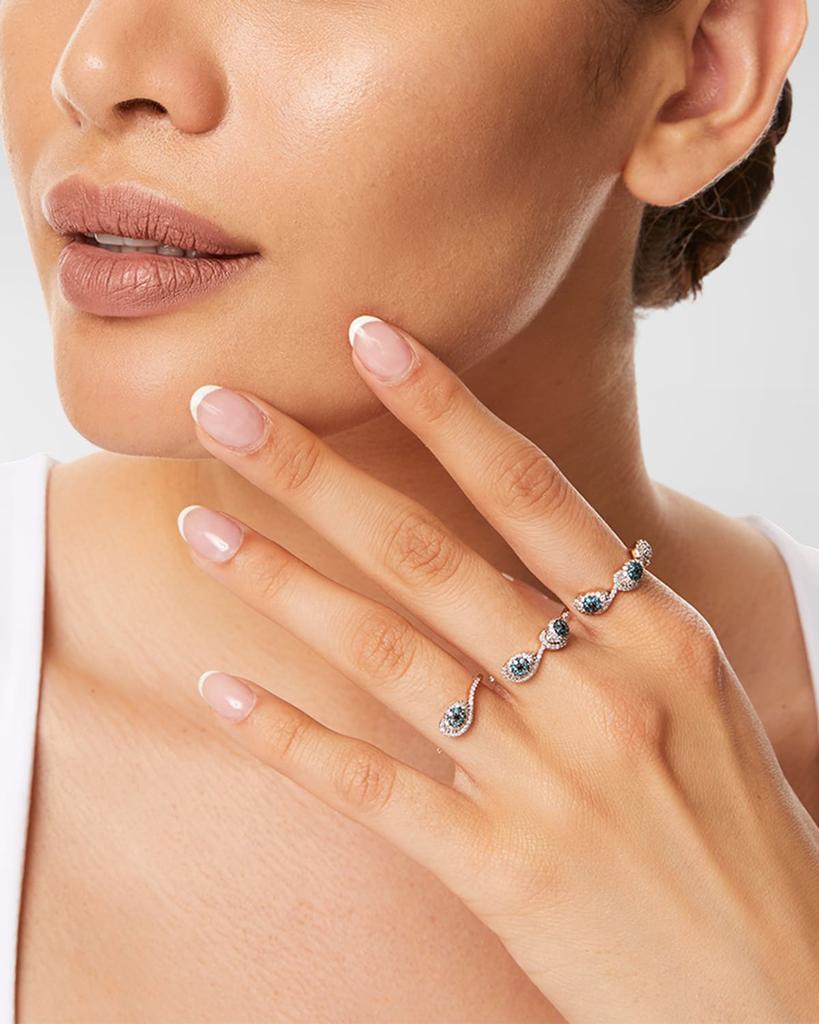 Bee Goddess Triple Eye Light Diamond Ring, Size 7