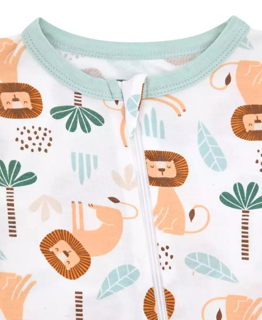 Max & Olivia Baby Boys 2-Piece Print Footie and Hat Set