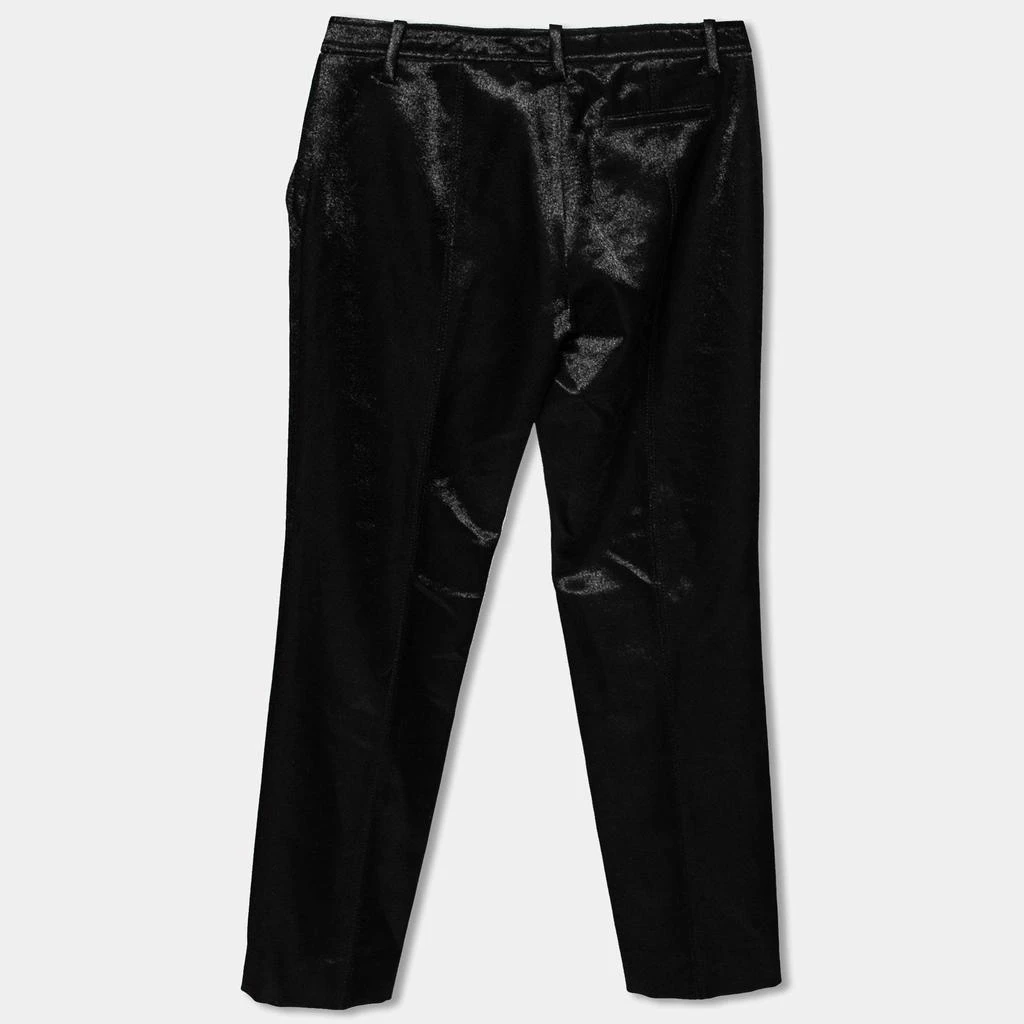 Versace Versace Collection Black Textured Wool Pants S 2
