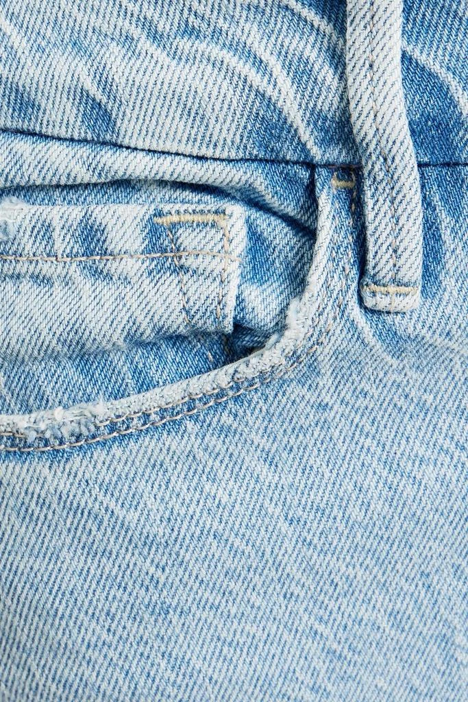 FRAME Le Super High cropped distressed high-rise bootcut jeans 4