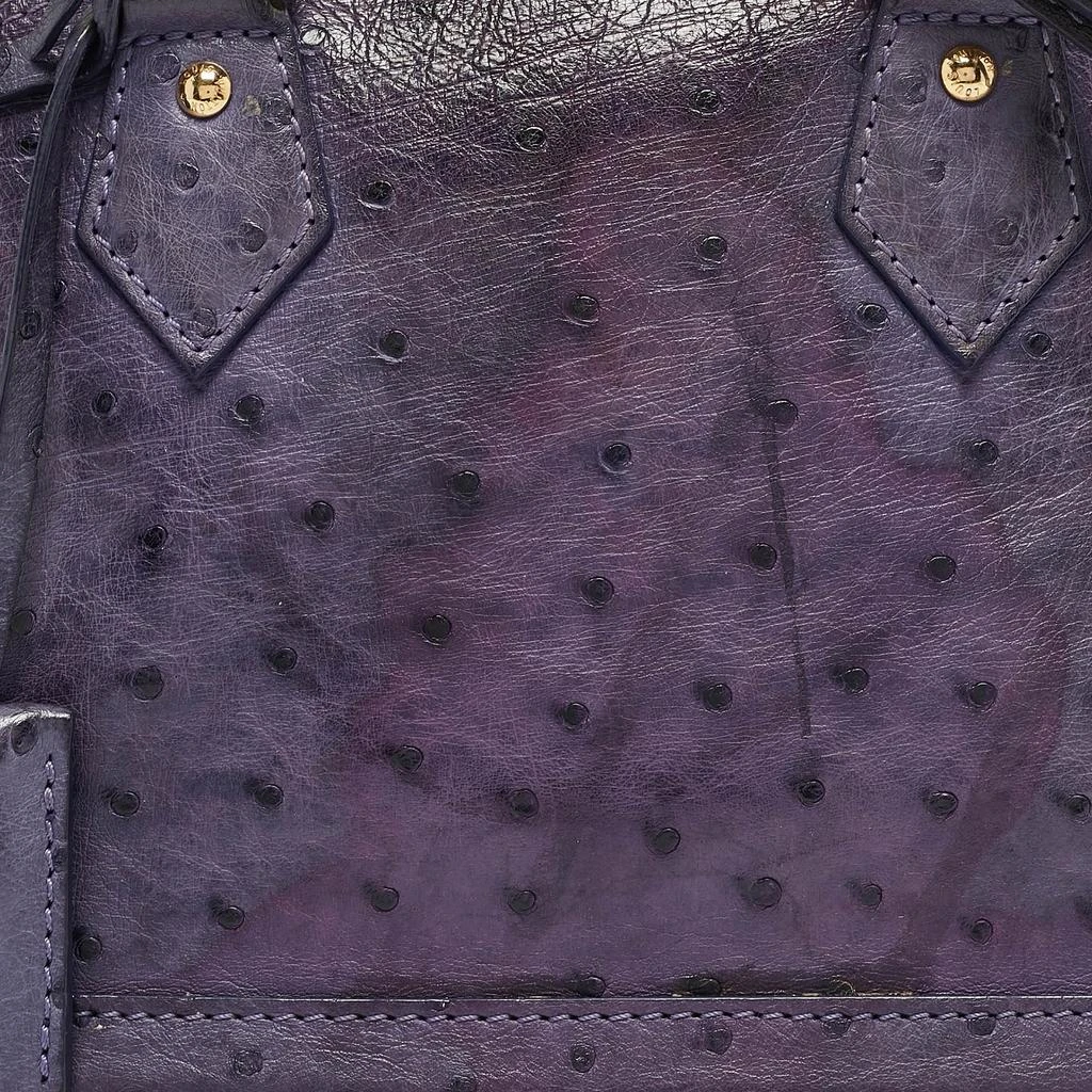 Louis Vuitton Louis Vuitton Purple Ostrich Alma BB Bag 5