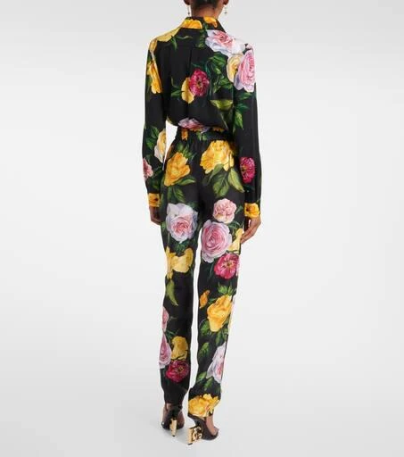 Dolce 
Gabbana Floral silk straight pants 3