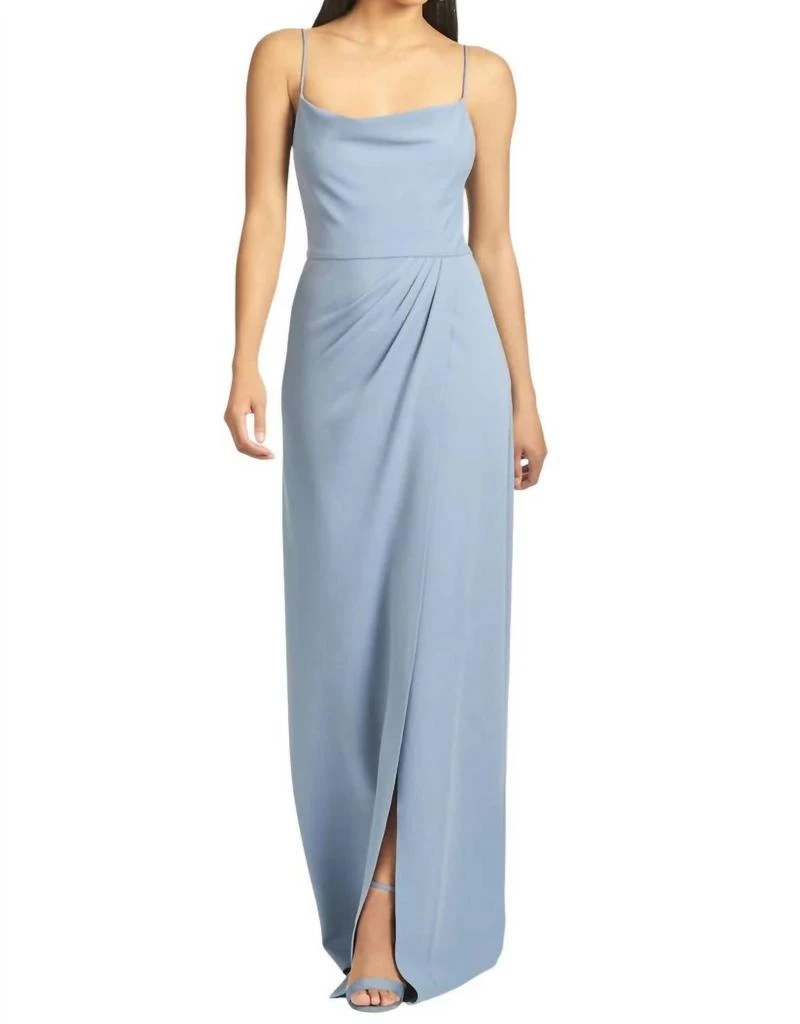 Sachin & Babi Paulina Gown In Slate Blue 1