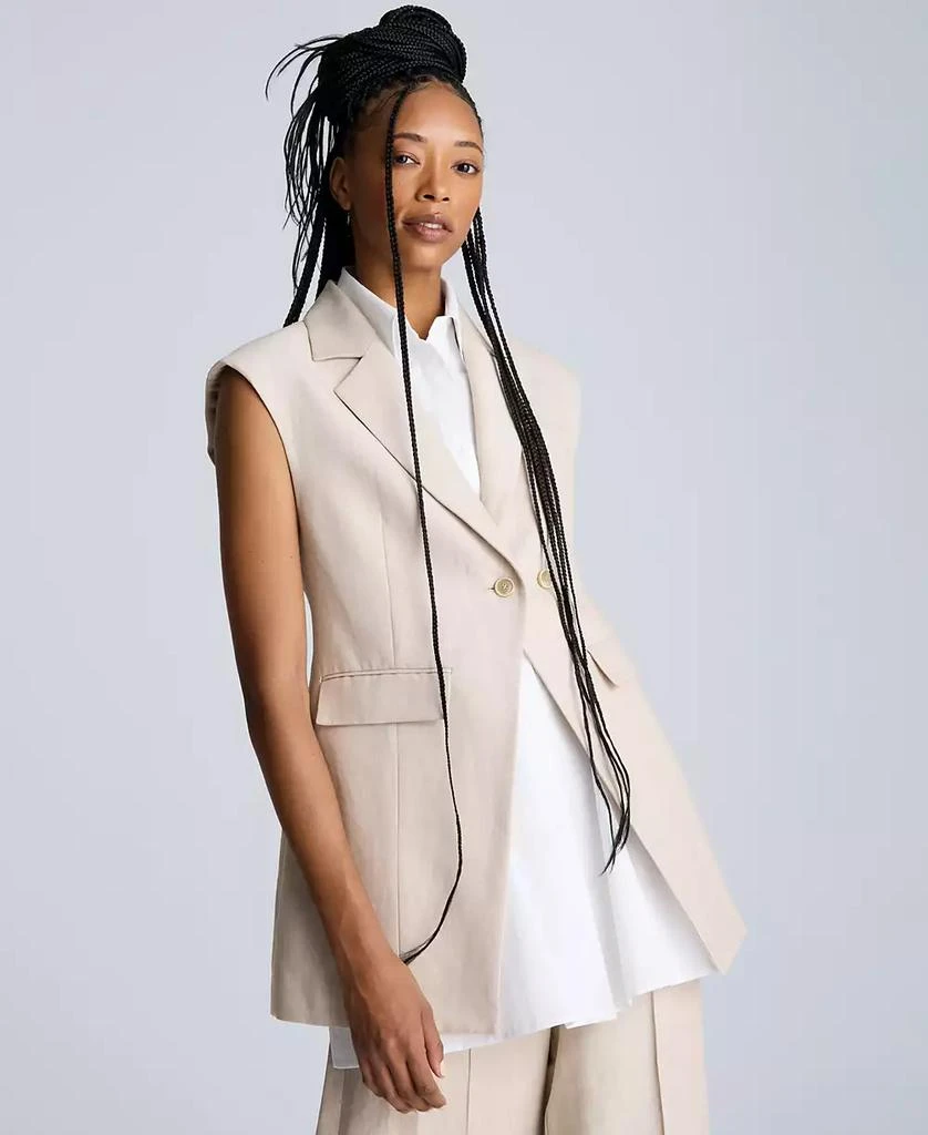 Kenneth Cole Women's Layered Vest With Detachable Front Shirt 3