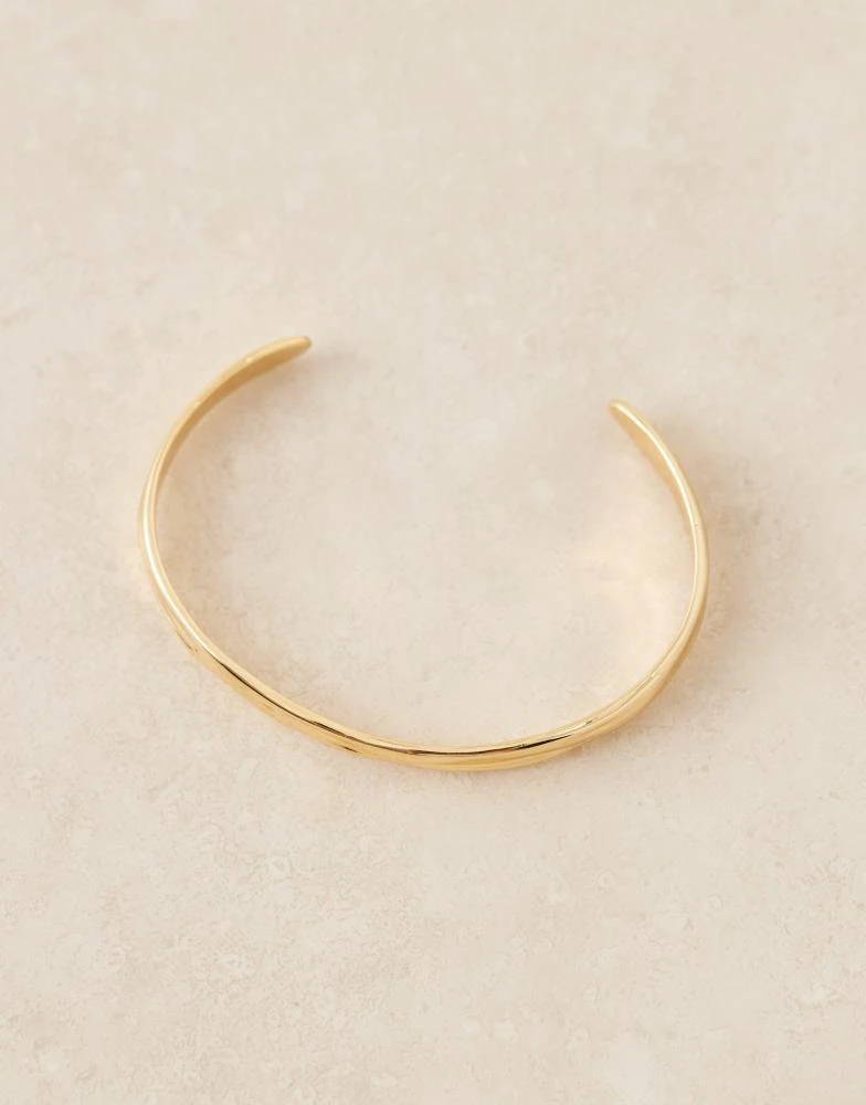 Orelia Orelia molten cuff bangle bracelet in 18k gold plated 2