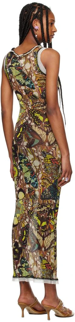 Jean Paul Gaultier Yellow & Beige 'The Butterfly' Maxi Dress 3