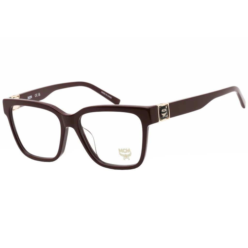 MCM MCM Unisex Eyeglasses - Burgundy Square Acetate Frame Clear Lens | MCM2727LB 601 1