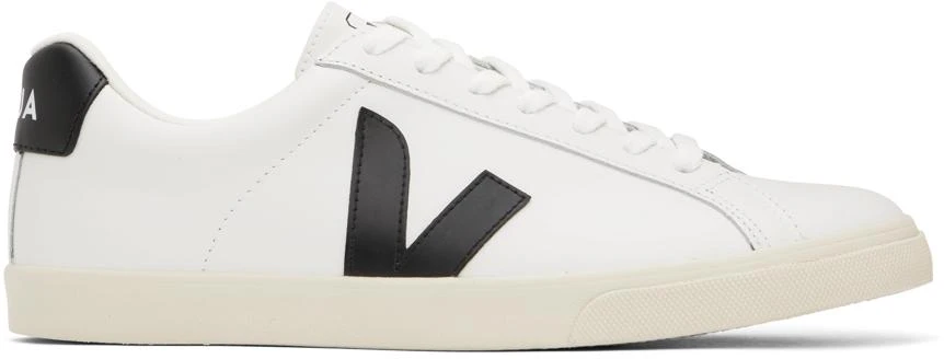 Veja White & Black Esplar Logo Sneakers 1