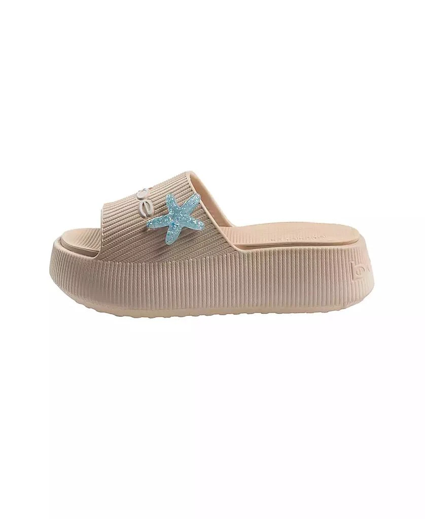 Bebe Little and Big Girls Stylish and Comfortable Summer Platform with Starfish Charm Slides 3