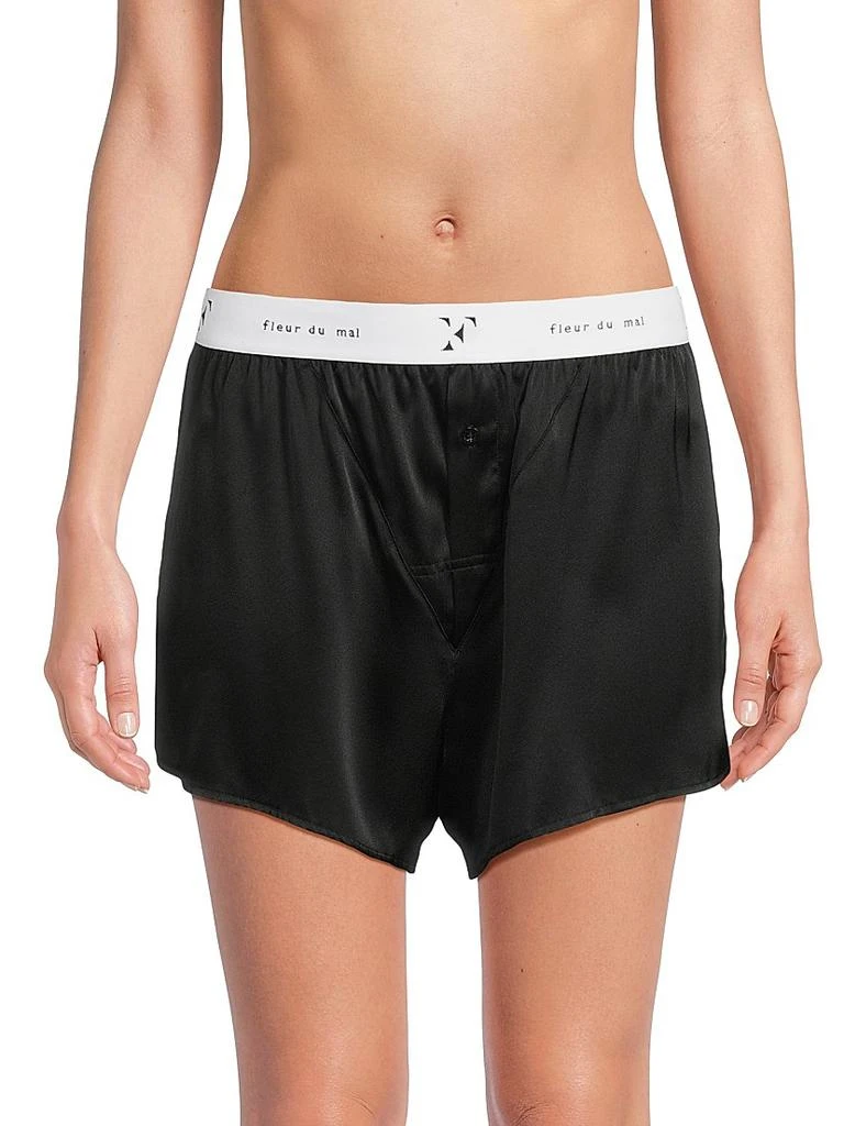 Fleur du Mal Logo Silk Boxer Trunks 7