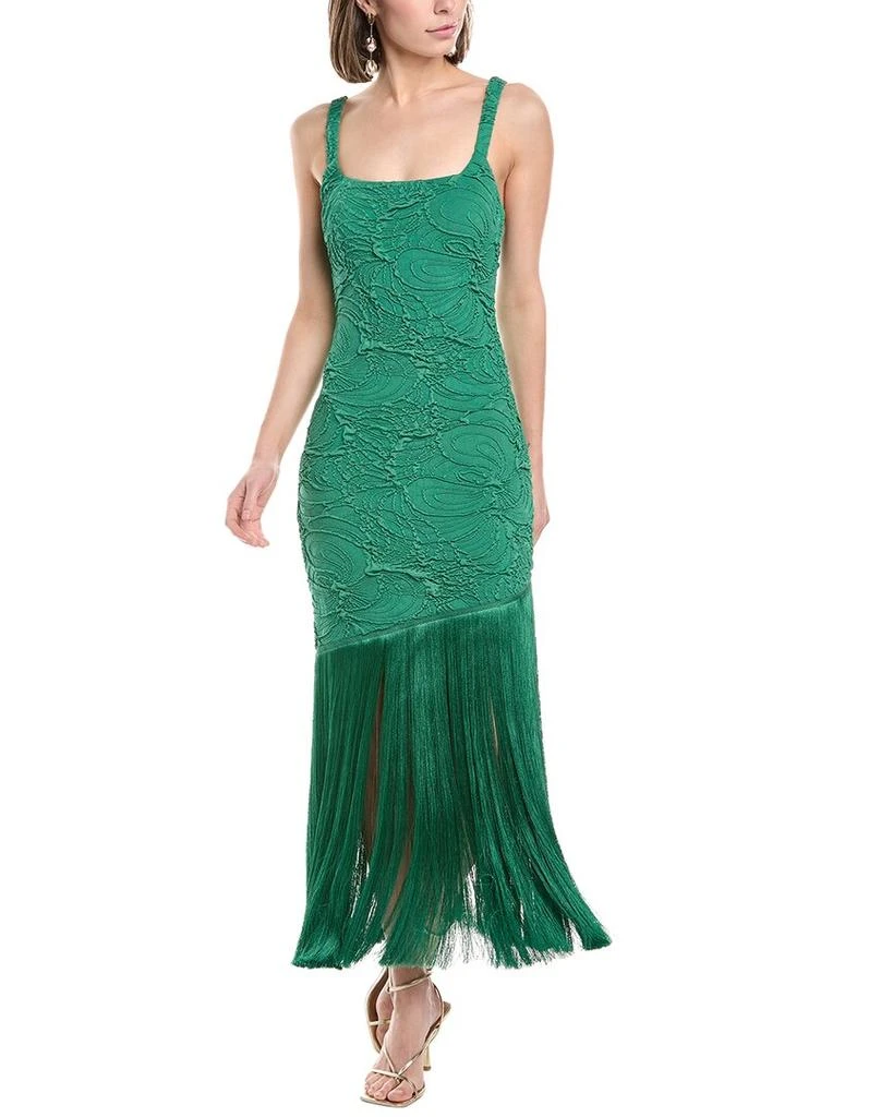 PatBO PatBO Jacquard Fringe Midi Dress 1