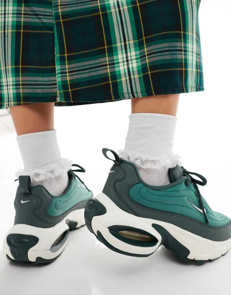 NIKE Nike Air Max Portal unisex trainers in dark green and white 3