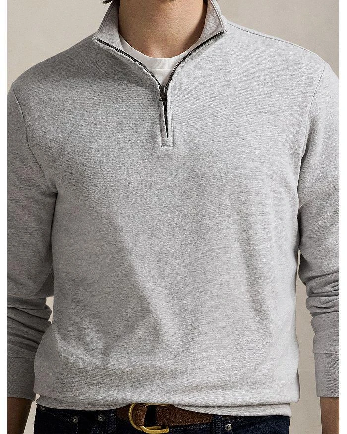 Ralph Lauren Luxury Double Knit Jacquard Quarter Zip Pullover 4