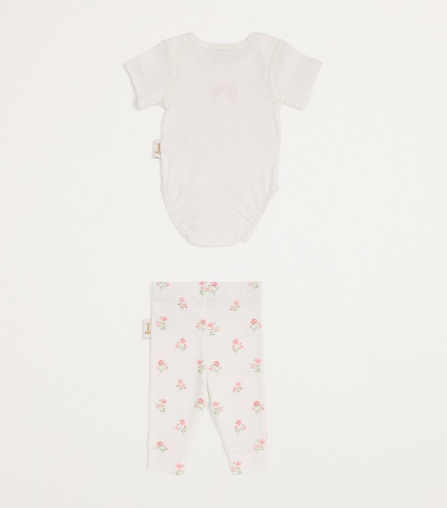 Harrods Floral Bodysuit and Trousers Gift Set (0-18 Months)
