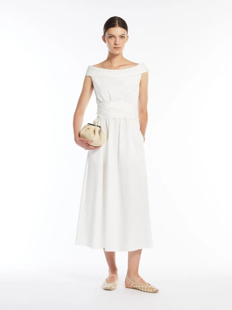 Weekend Max Mara Off-the-shoulder poplin dress 5