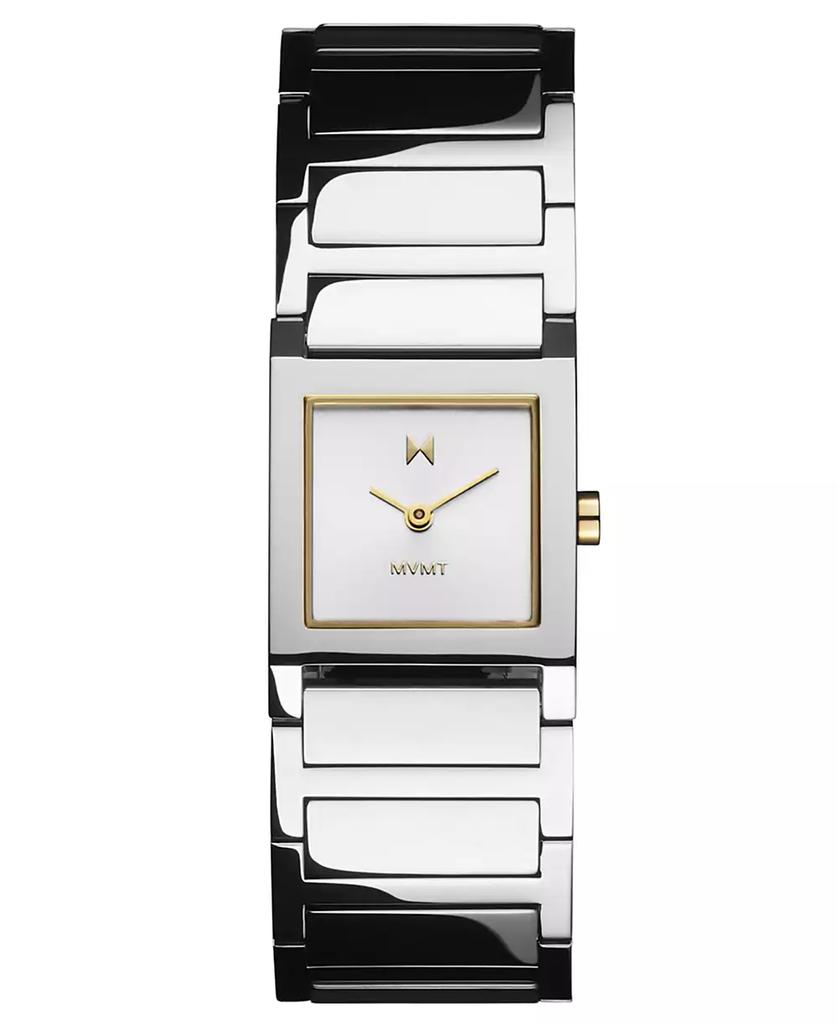 MVMT Women's Marquee Square Silver Tone Stainless Steel Bracelet Watch, 22mm