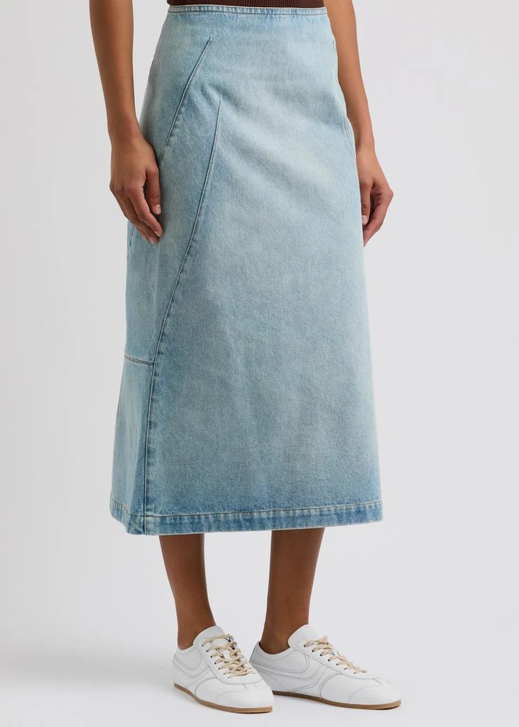 Dries Van Noten Sibyl panelled denim midi skirt 2