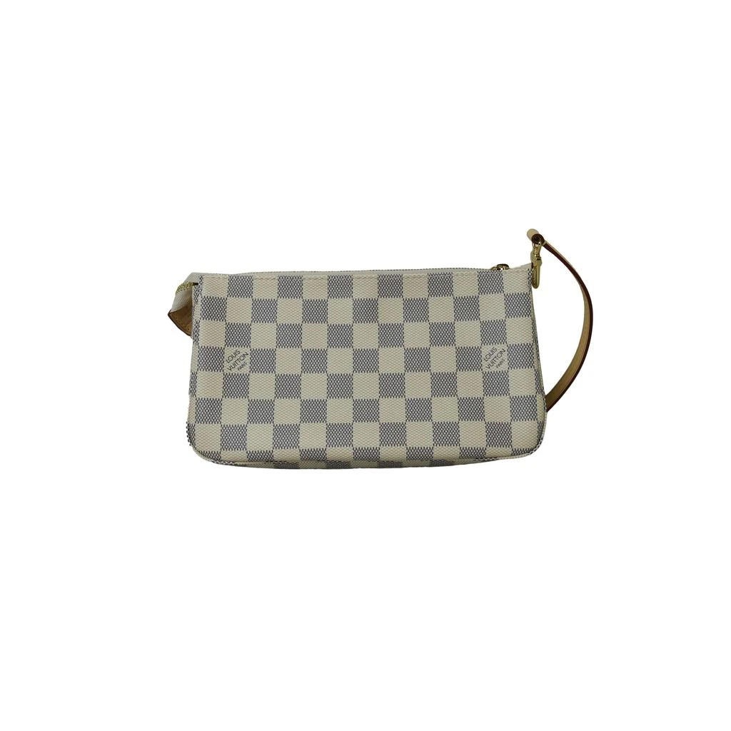 LOUIS VUITTON Louis Vuitton Pochette Accessories Damier Azur White 3