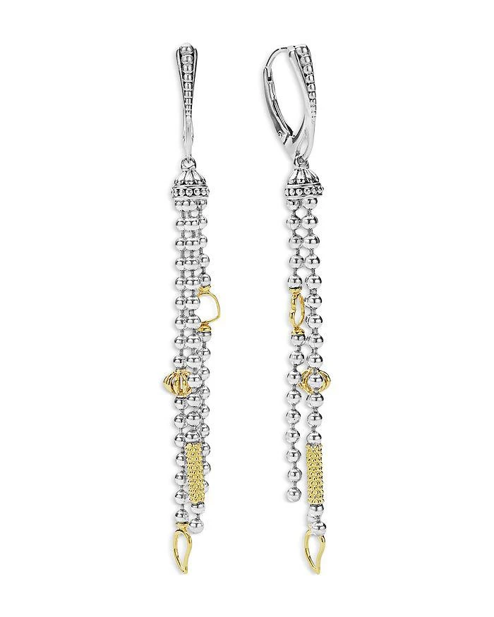LAGOS 18K Yellow Gold 
Sterling Silver Caviar Icon Tassel Drop Earrings