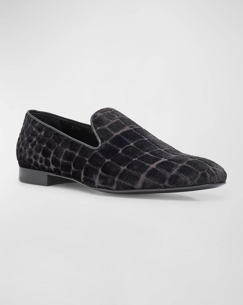 Versace Men's Croc-Stamped Loafers 3