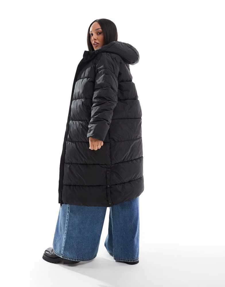 ONLY Curve ONLY Curve longline puffer jacket in black 4