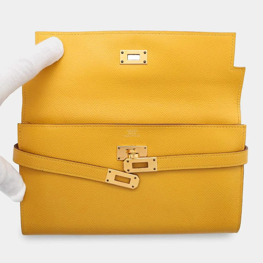 Hermes Hermes Kelly Jaune Ambre Epsom Long Wallet 4