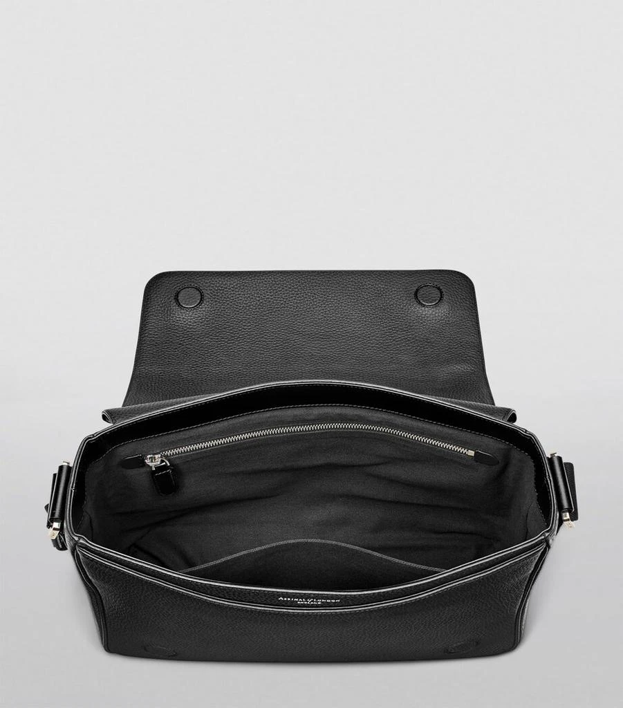 Aspinal of London Leather Reporter Messenger Bag 3