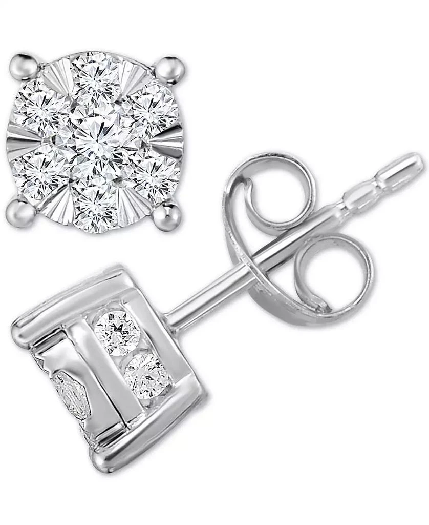 TruMiracle TruMiracle Diamond Stud Earrings (1 ct. t.w.) in 14k White Gold 1