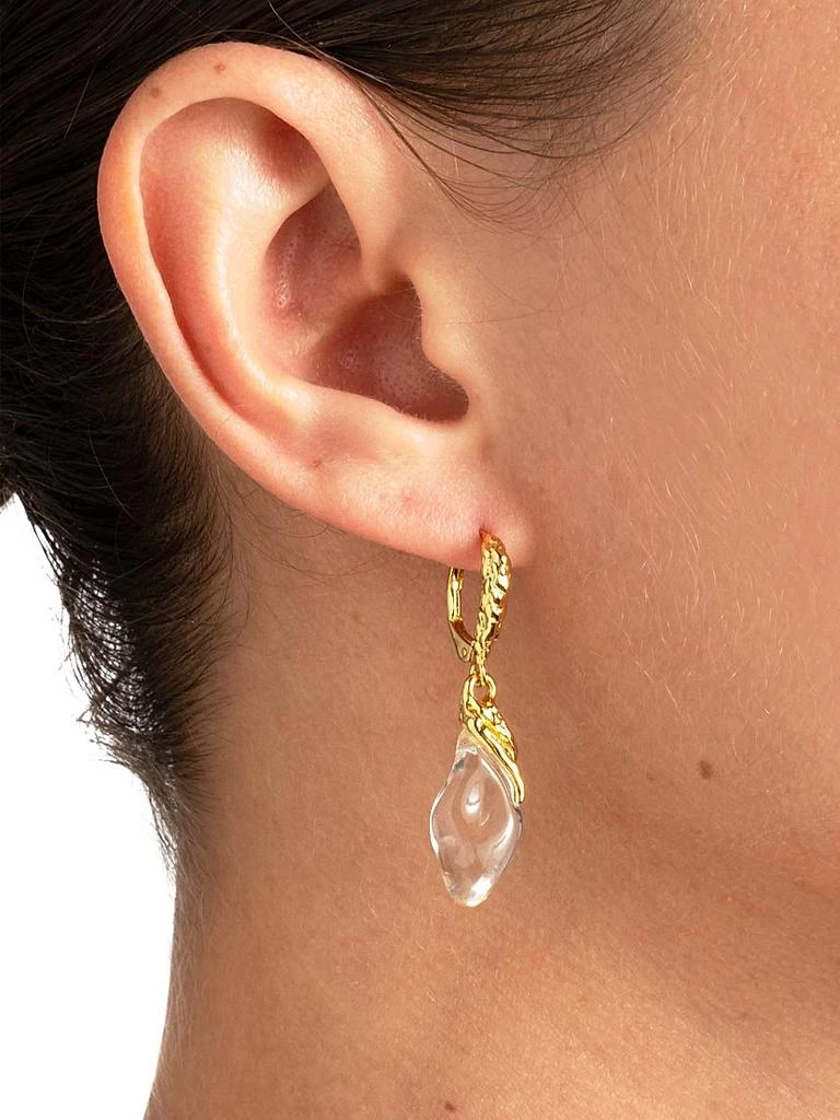 Alexis Bittar Liquid Lucite Vine Raindrop 14K-Gold-Plated Drop Earrings 2