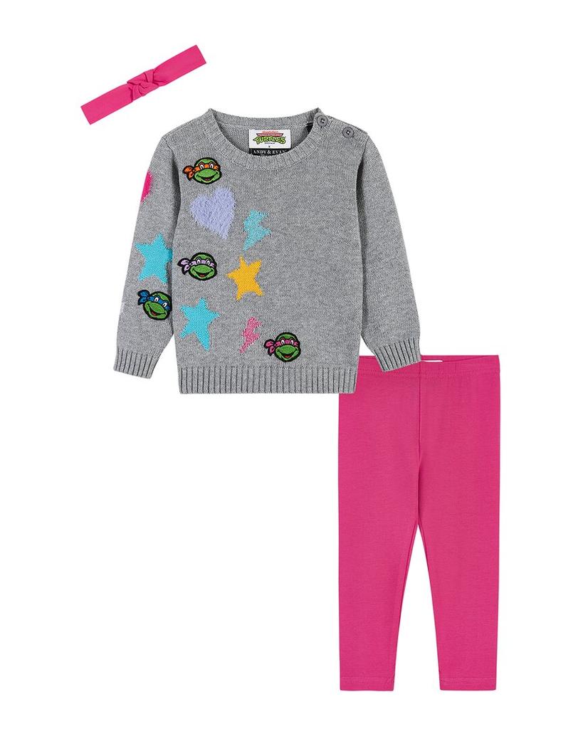 Andy & Evan Turtles Chenille Baby Sweater Set