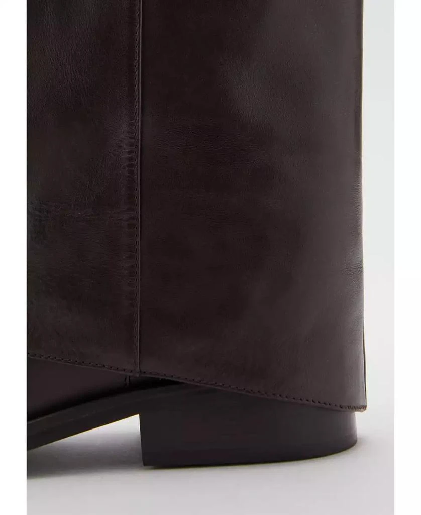 Mango Women's Buckles Leather Boots 3