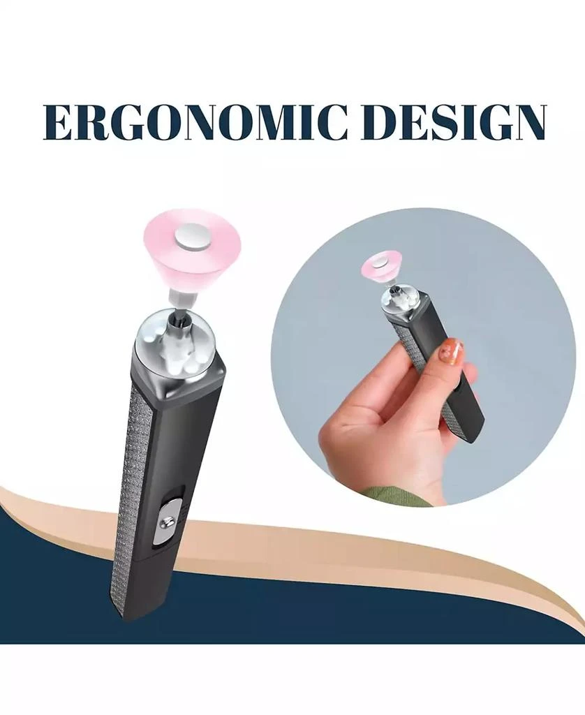 Perry Ellis RECHARGEABLE SALON STYLE MANICURE SET WITH LED LIGHT 4