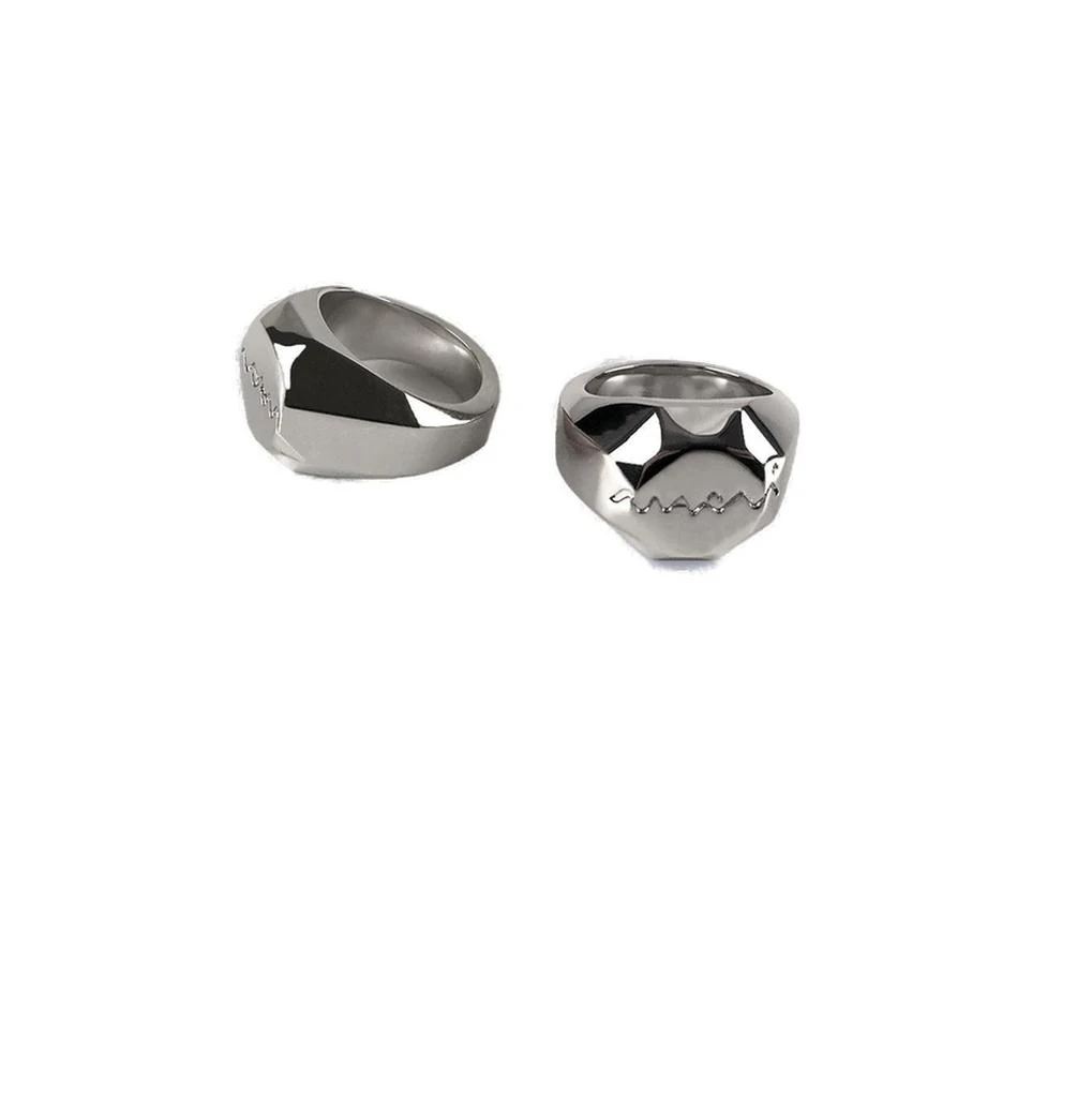 Marni Marni Logo Engraved Hexagonal Chevalier Ring 1