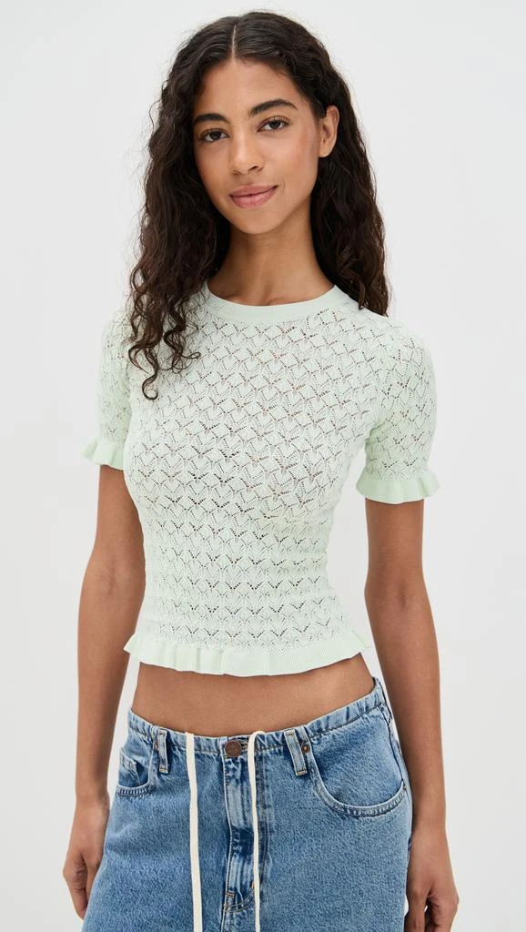 Sea Rue Fine Gauge Knit Short Sleeve Sweater 1