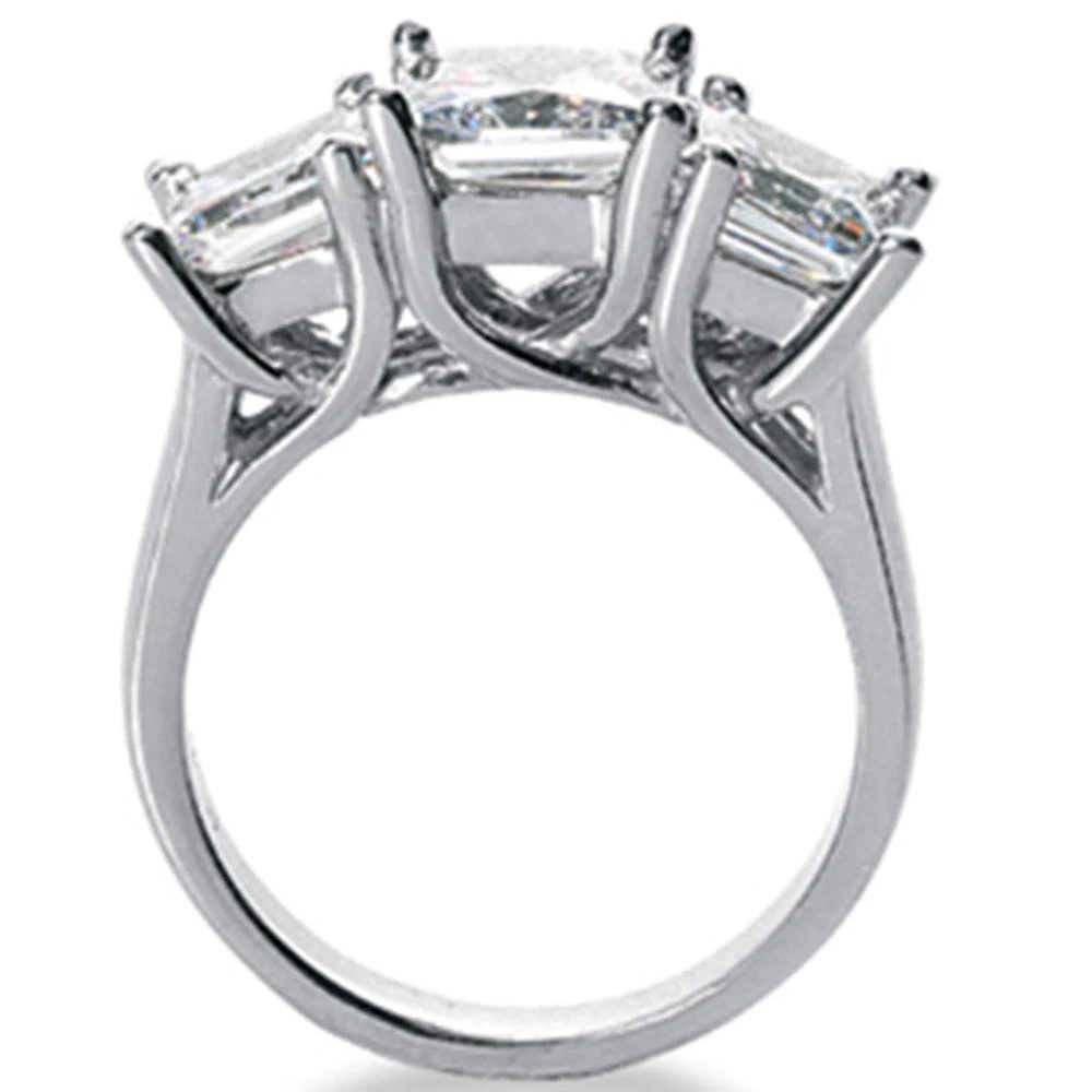 Pompeii3 1 1/2ct Three Stone Diamond Ring 14K White Gold 2