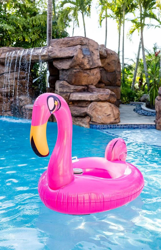 PoolCandy Tube Runner Motorized Flamingo Pool Float 3