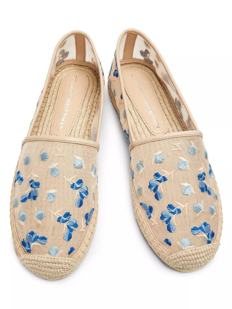 Stuart Weitzman BareItAll Floral-Embroidered Mesh Espadrilles 4