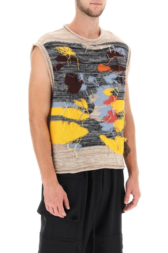 ANDERSSON BELL Andersson bell crew neck vest with intarsia 2