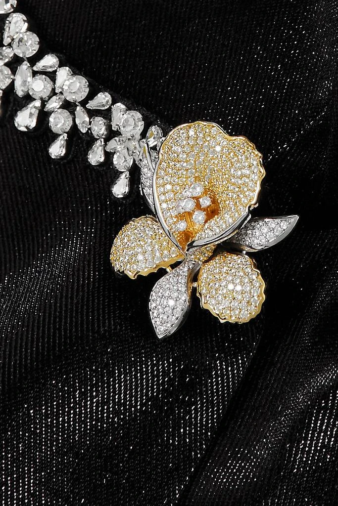 MISS SOHEE Copped embellished stretch-lamé jacket 4