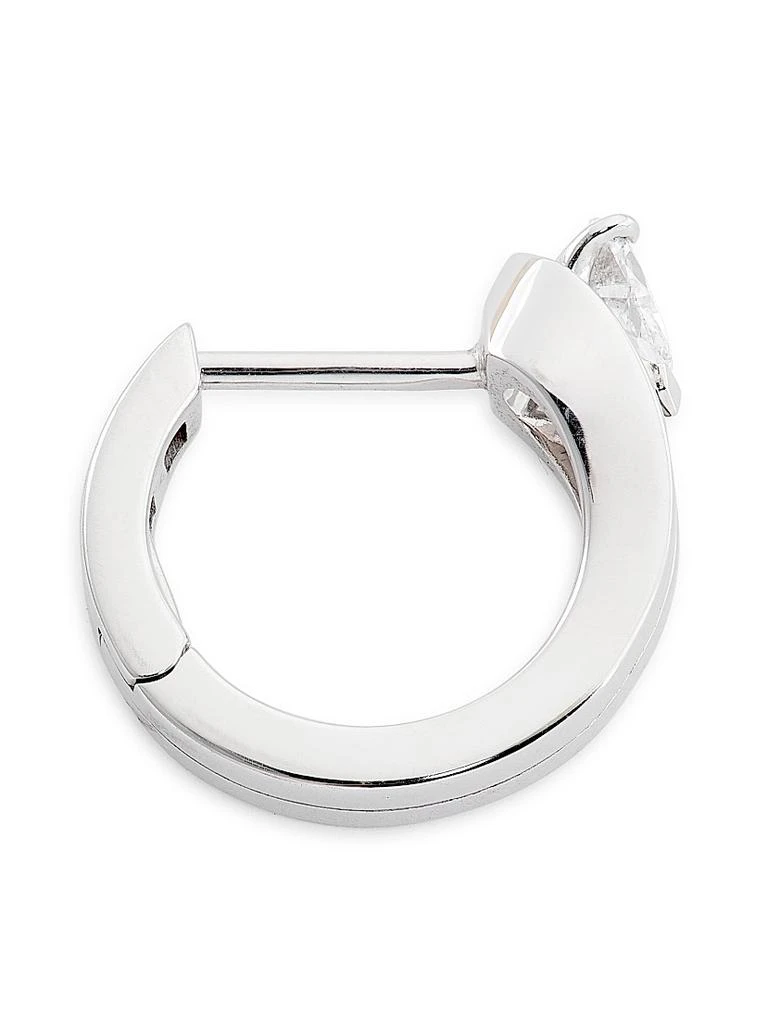 Repossi Serti Inversé 18K White Gold 
Diamond Single Hoop Earring 4