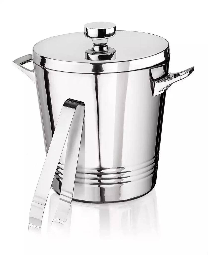 Godinger Signature Collection by Double Wall Stainless Steel Ice Bucket with Tong 1