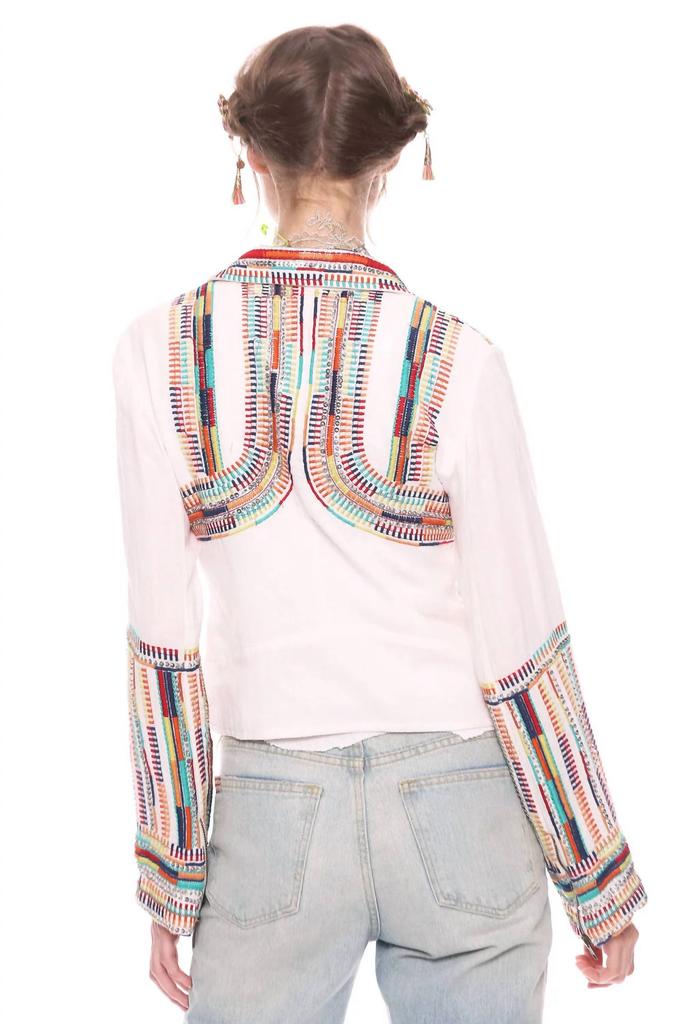 Aratta Crafted Lily Jacket In Off White