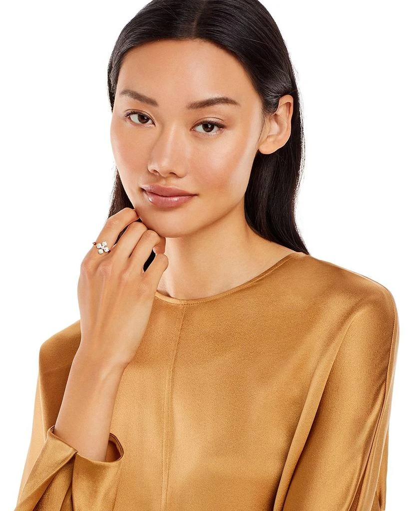 Bloomingdale
s Diamond Pavé Flower Cuff Ring in 14K Yellow Gold, 0.50 tcw 2