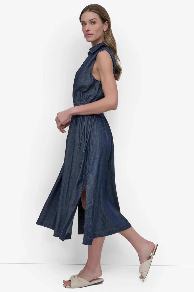 DKNY HIGH-SPLIT MIDI SHIRT DRESS 3