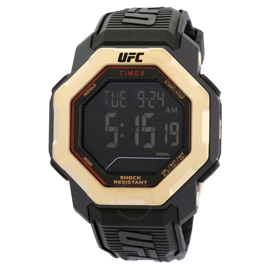 Timex UFC Knockout Alarm Quartz Digital Black Dial Men's Watch TW2V89000