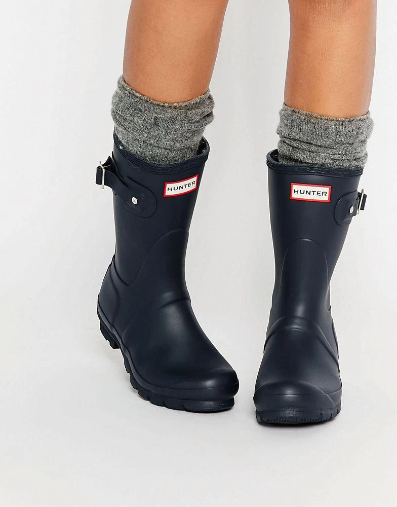 Hunter Hunter Original Short Navy Adjustable Wellington Boots 1