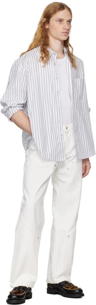 COOR White Multi-Pin Striped Shirt 5