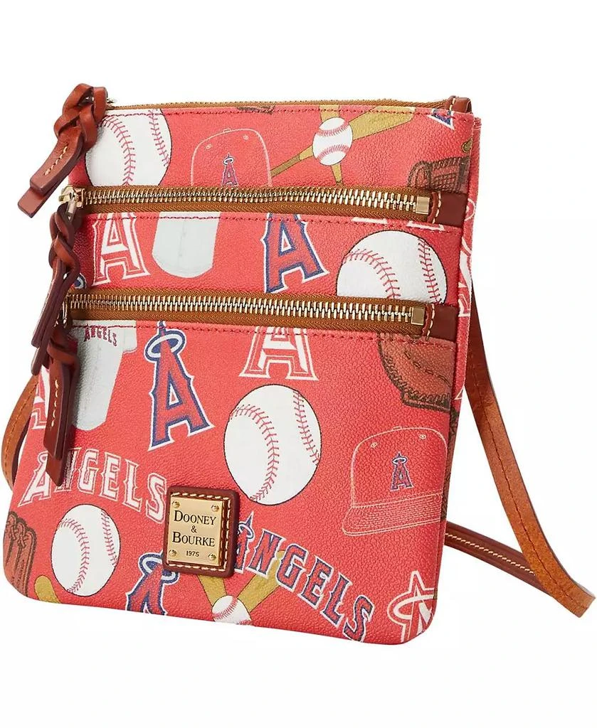 Dooney 
Bourke Women
s Los Angeles Angels Game Day Triple Zip Crossbody Purse 2