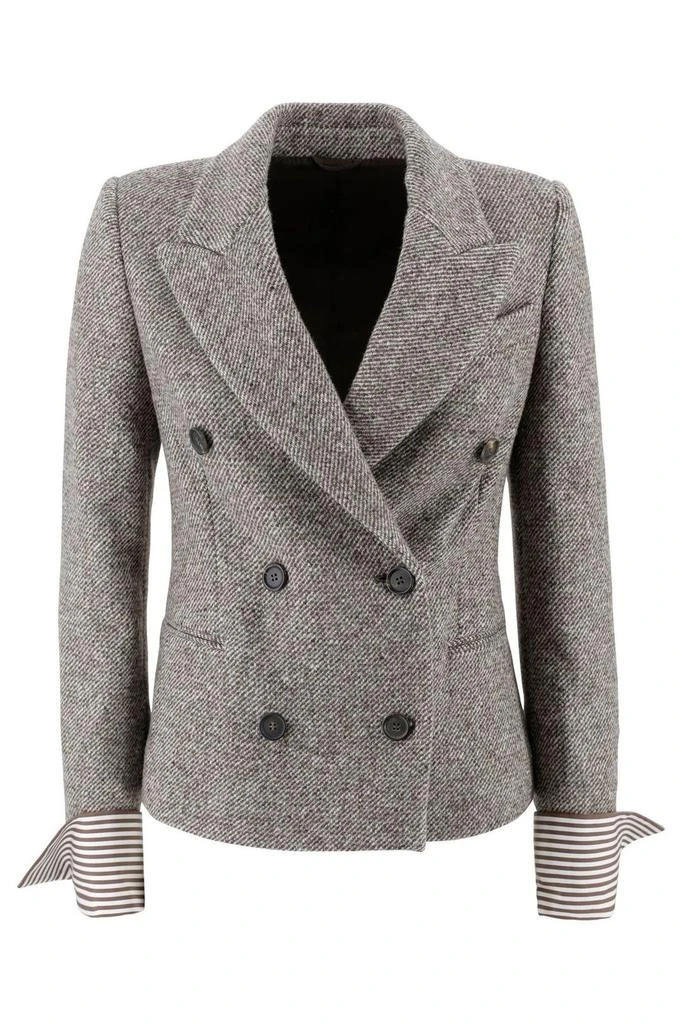 Brunello Cucinelli Brunello Cucinelli Peak Lapel Double-Breasted Blazer 1