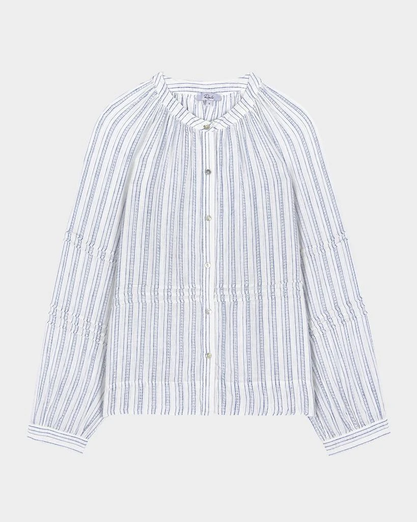 Rails Frances Button-Front Linen Blouse 1